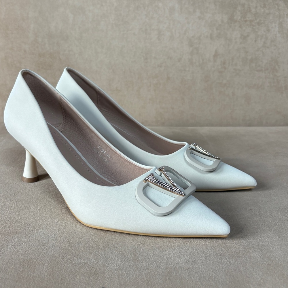 Elegant White Women's Heels